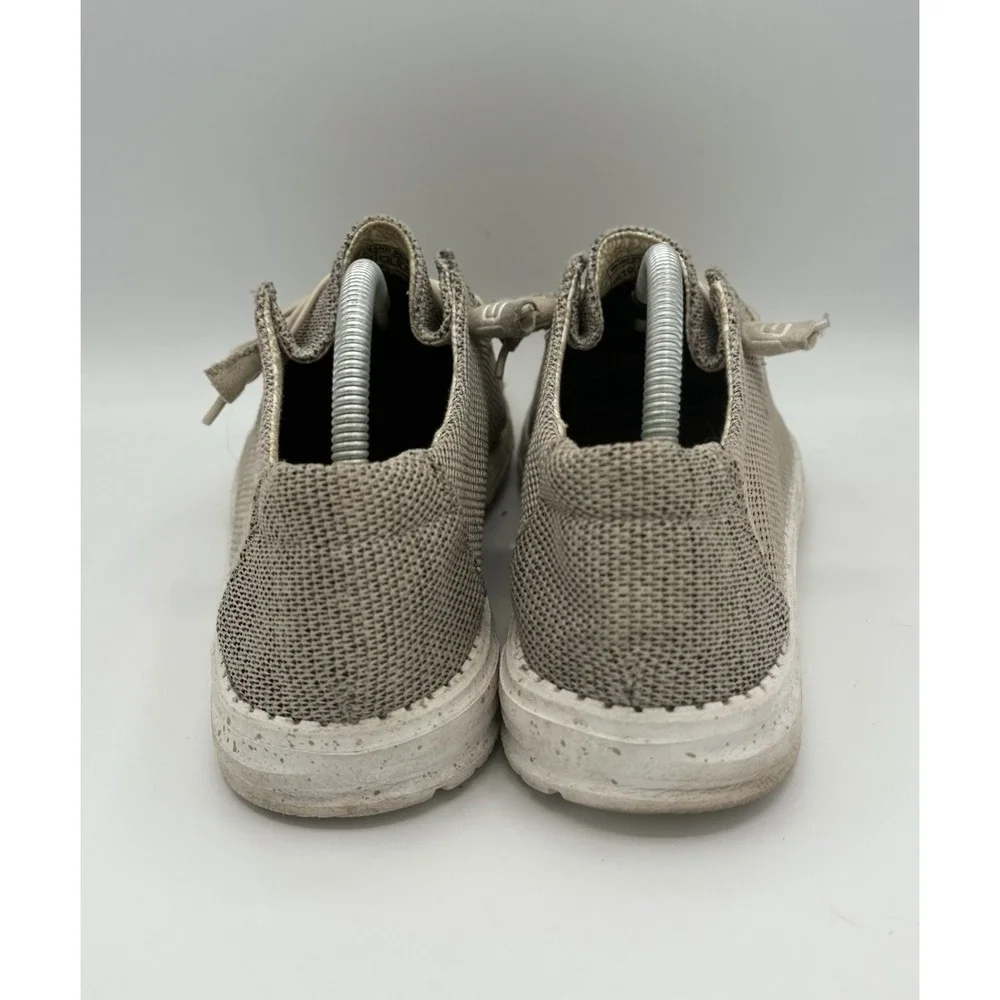 Hey Dude Women's Shoes Wendy Sox Sand Beige Size 10 Slip On White Sole Casual